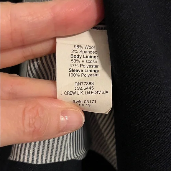 J. Crew Navy Schoolboy Blazer with Gold Buttons - Picture 3 of 5